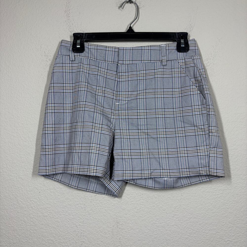 Ecru Womens 2 The Harwich Preppy Shorts Gray Plaid High Waisted Pockets Stretch